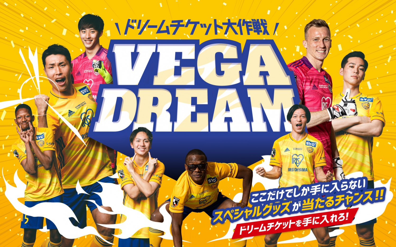 ドリームチケット大作戦 Vega Dream 世界にひとつだけのスペシャルグッズを手にいれろ 開催のお知らせ ベガルタ仙台オフィシャルサイト